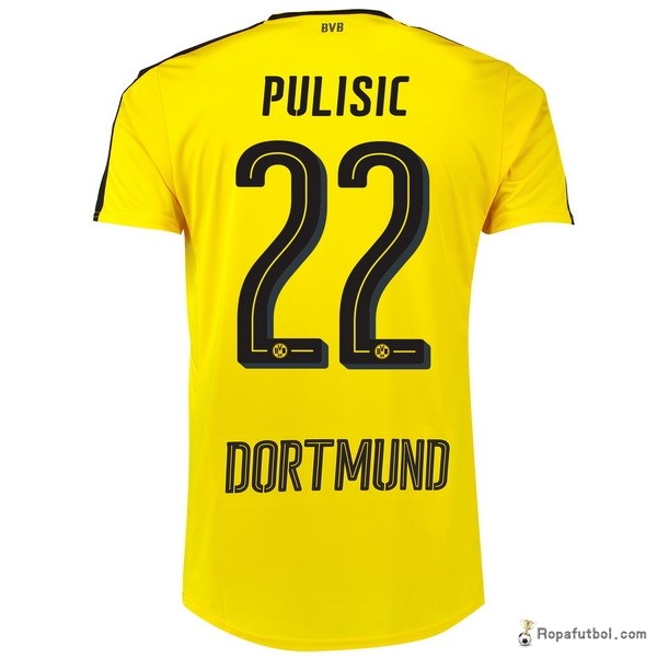 Camiseta Borussia Dortmund Replica Primera Ropa Pulisic 2016/17 Amarillo